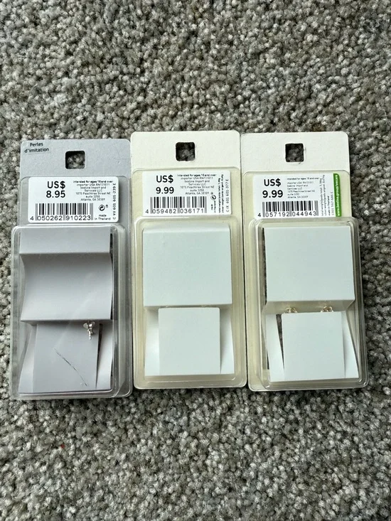 I am Sterling Silver Pearl Stud Earrings (3 Pairs) lot - Picture 2 of 2